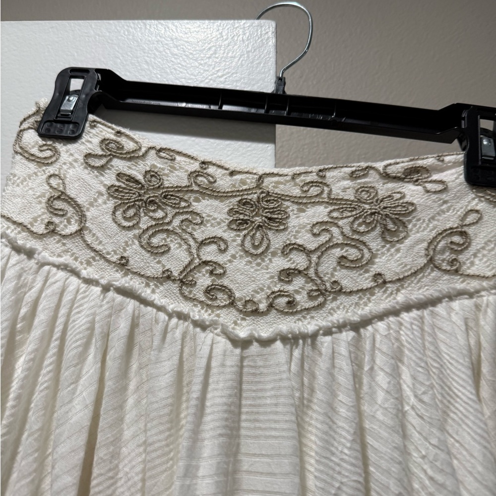 Free People Cream High Low Skirt - Picture 2 of 6